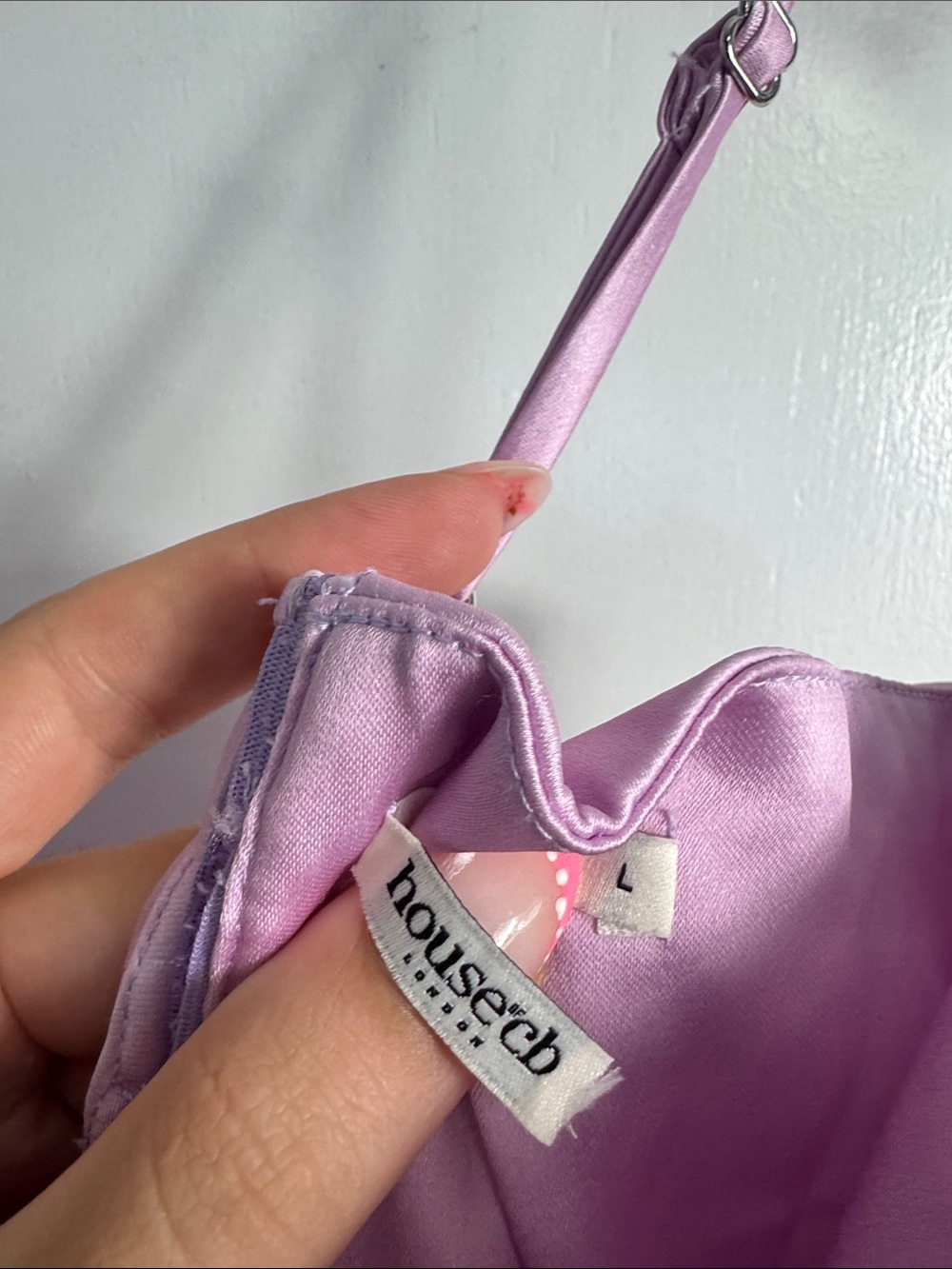House of CB ANABELLA Ombre Print Lace Up Maxi Dress Pink Purple Size Large - Picture 14 of 16